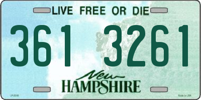 NH license plate 3613261