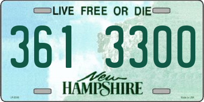 NH license plate 3613300