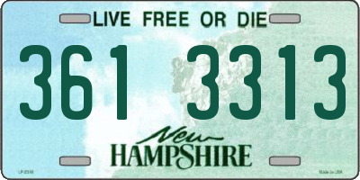 NH license plate 3613313
