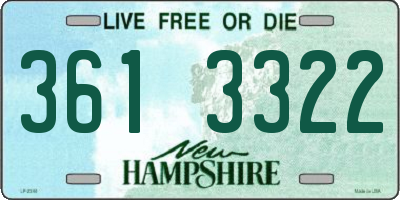 NH license plate 3613322