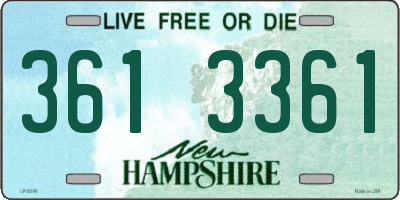 NH license plate 3613361