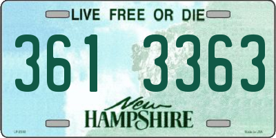 NH license plate 3613363