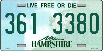 NH license plate 3613380