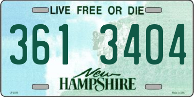 NH license plate 3613404