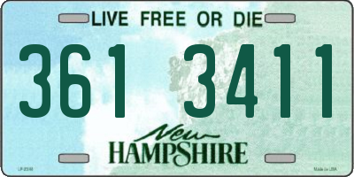 NH license plate 3613411