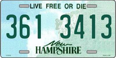NH license plate 3613413