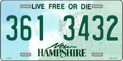 NH license plate 3613432