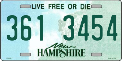 NH license plate 3613454