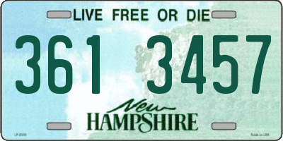 NH license plate 3613457