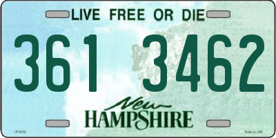 NH license plate 3613462