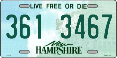 NH license plate 3613467
