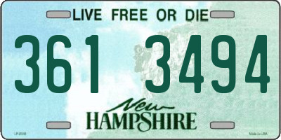 NH license plate 3613494