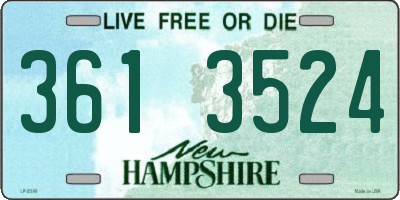 NH license plate 3613524