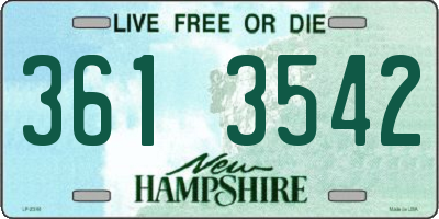 NH license plate 3613542