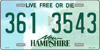 NH license plate 3613543