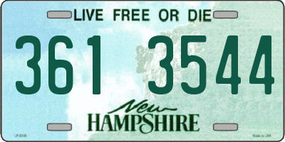 NH license plate 3613544