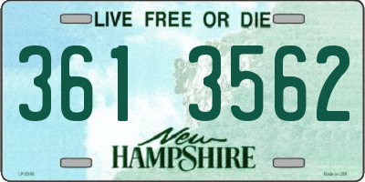 NH license plate 3613562