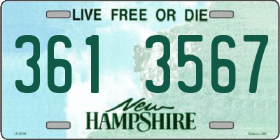 NH license plate 3613567