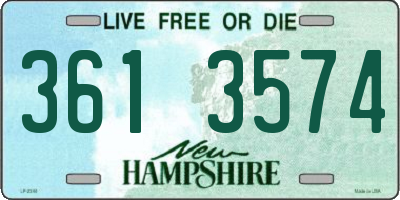 NH license plate 3613574