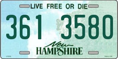 NH license plate 3613580