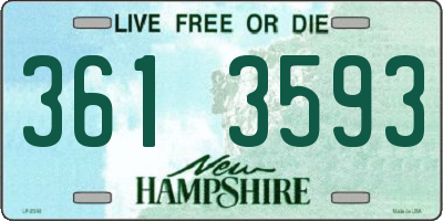 NH license plate 3613593