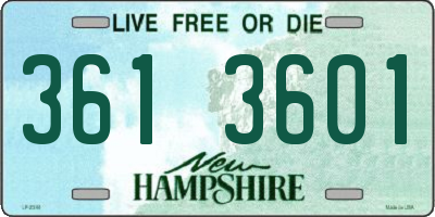NH license plate 3613601