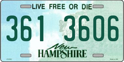 NH license plate 3613606