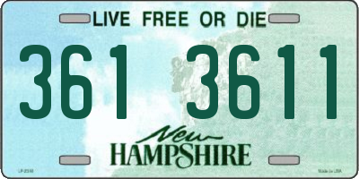 NH license plate 3613611