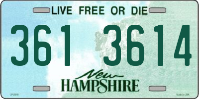 NH license plate 3613614