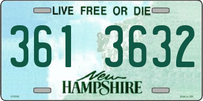 NH license plate 3613632