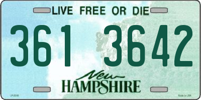 NH license plate 3613642
