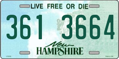 NH license plate 3613664