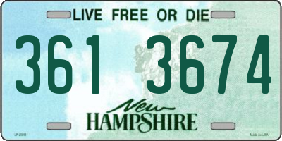 NH license plate 3613674