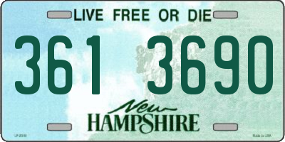 NH license plate 3613690