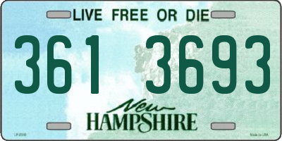 NH license plate 3613693
