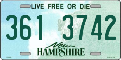 NH license plate 3613742