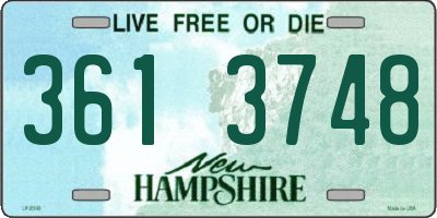 NH license plate 3613748
