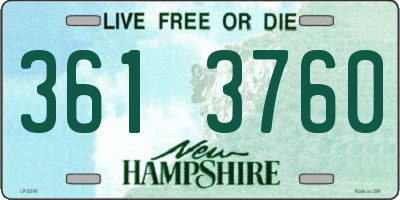 NH license plate 3613760