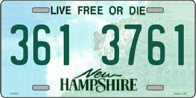 NH license plate 3613761