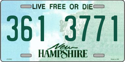 NH license plate 3613771