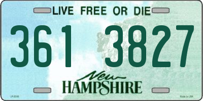 NH license plate 3613827
