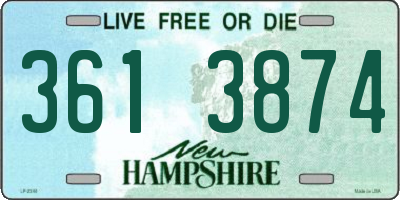 NH license plate 3613874