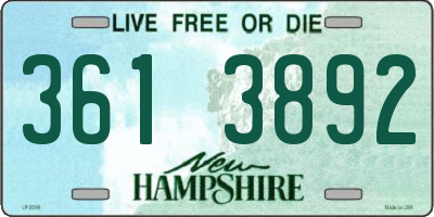 NH license plate 3613892