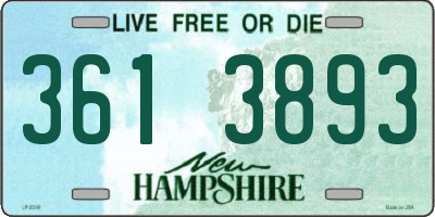 NH license plate 3613893