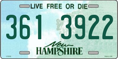 NH license plate 3613922