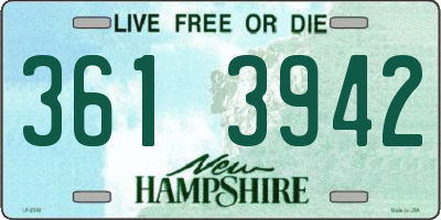 NH license plate 3613942