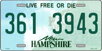 NH license plate 3613943