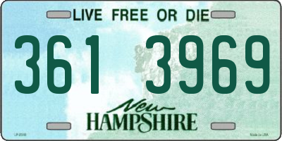 NH license plate 3613969