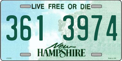 NH license plate 3613974