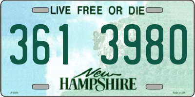 NH license plate 3613980